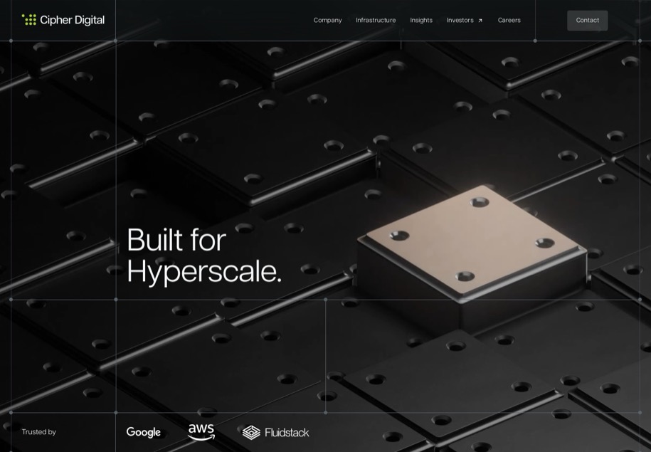 Cipher Digital のパソコン表示