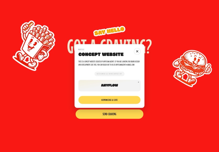 CRAV Artisan Smashed Burgers のパソコン表示