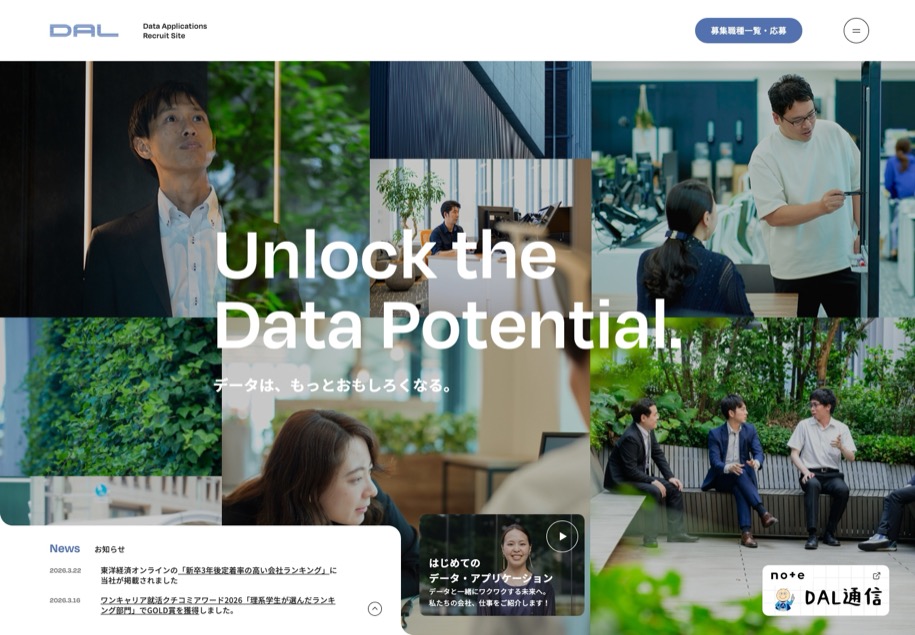 データ・アプリケーション のパソコン表示