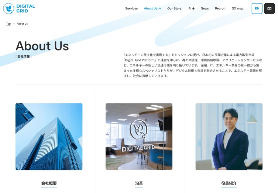 デジタルグリッド のパソコン表示