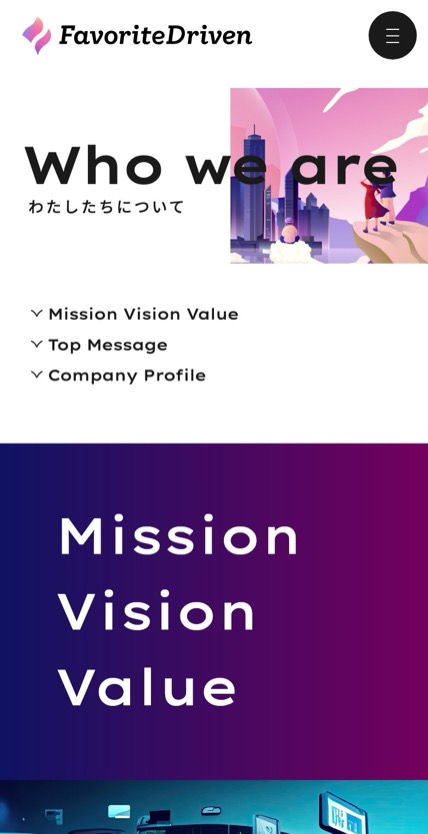 FavoriteDriven のスマホ表示