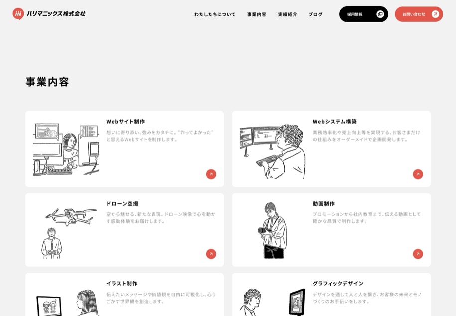 ハリマニックス のパソコン表示