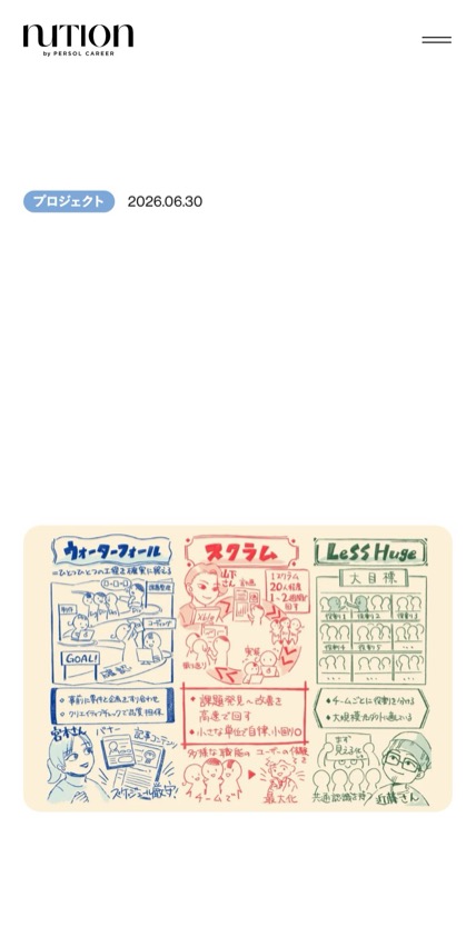 NUTION のスマホ表示