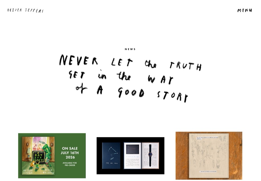 Oliver Jeffers のパソコン表示
