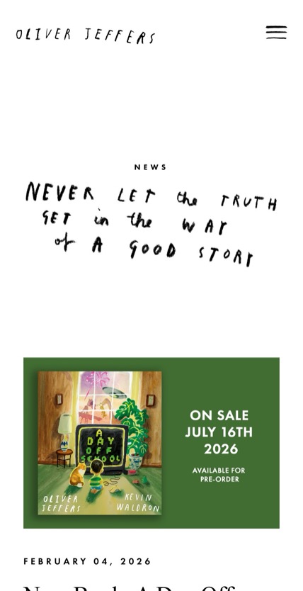 Oliver Jeffers のスマホ表示