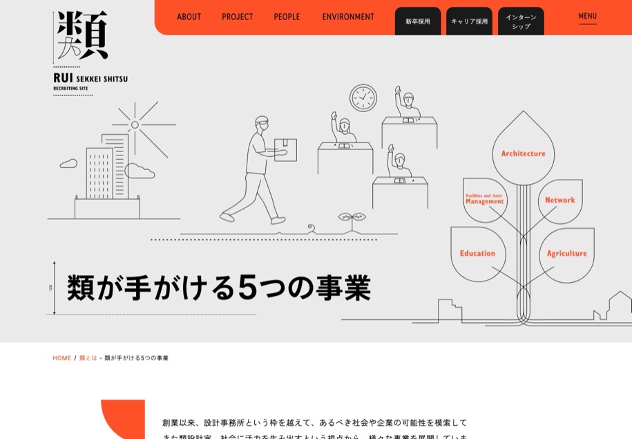 類設計室 採用 のパソコン表示