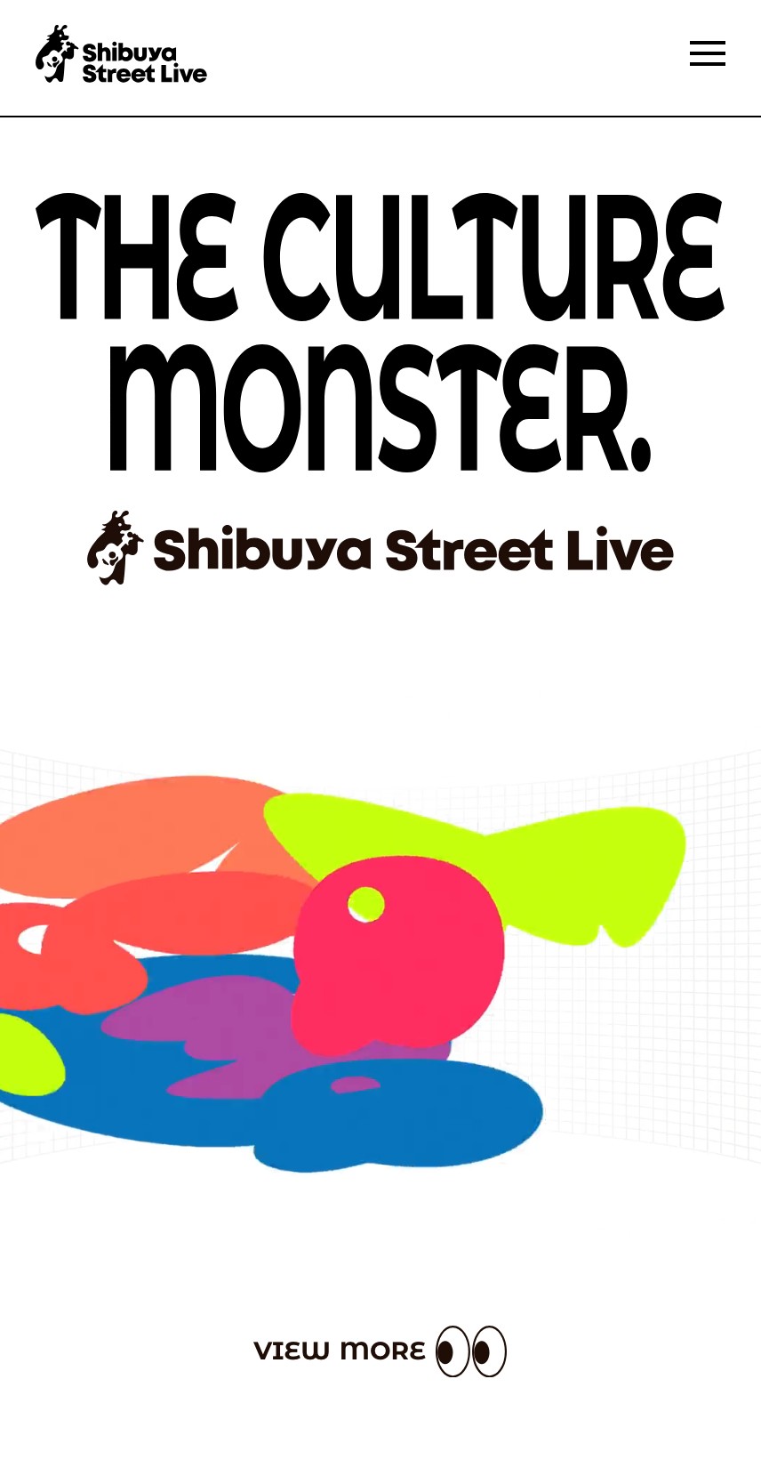SHIBUYA STREET LIVE のスマホ表示
