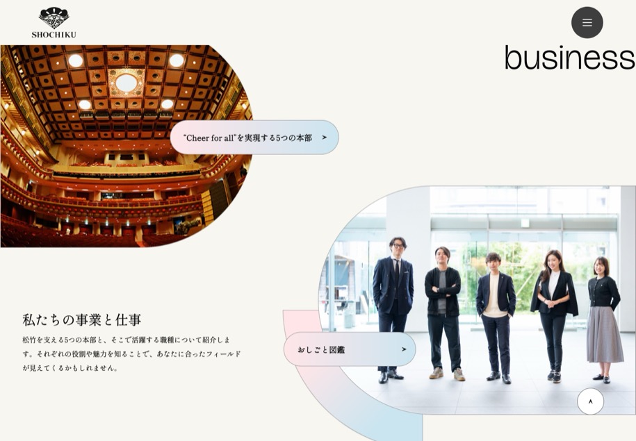松竹株式会社 のパソコン表示