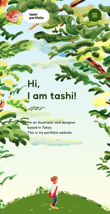 tashi Portfolio のスマホ表示